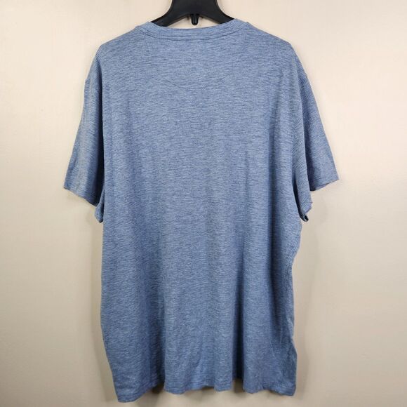 NEW Flag & Anthem Mens Short Sleeve Striped 3 Button Cotton Henley Tee XXL - Picture 6 of 7